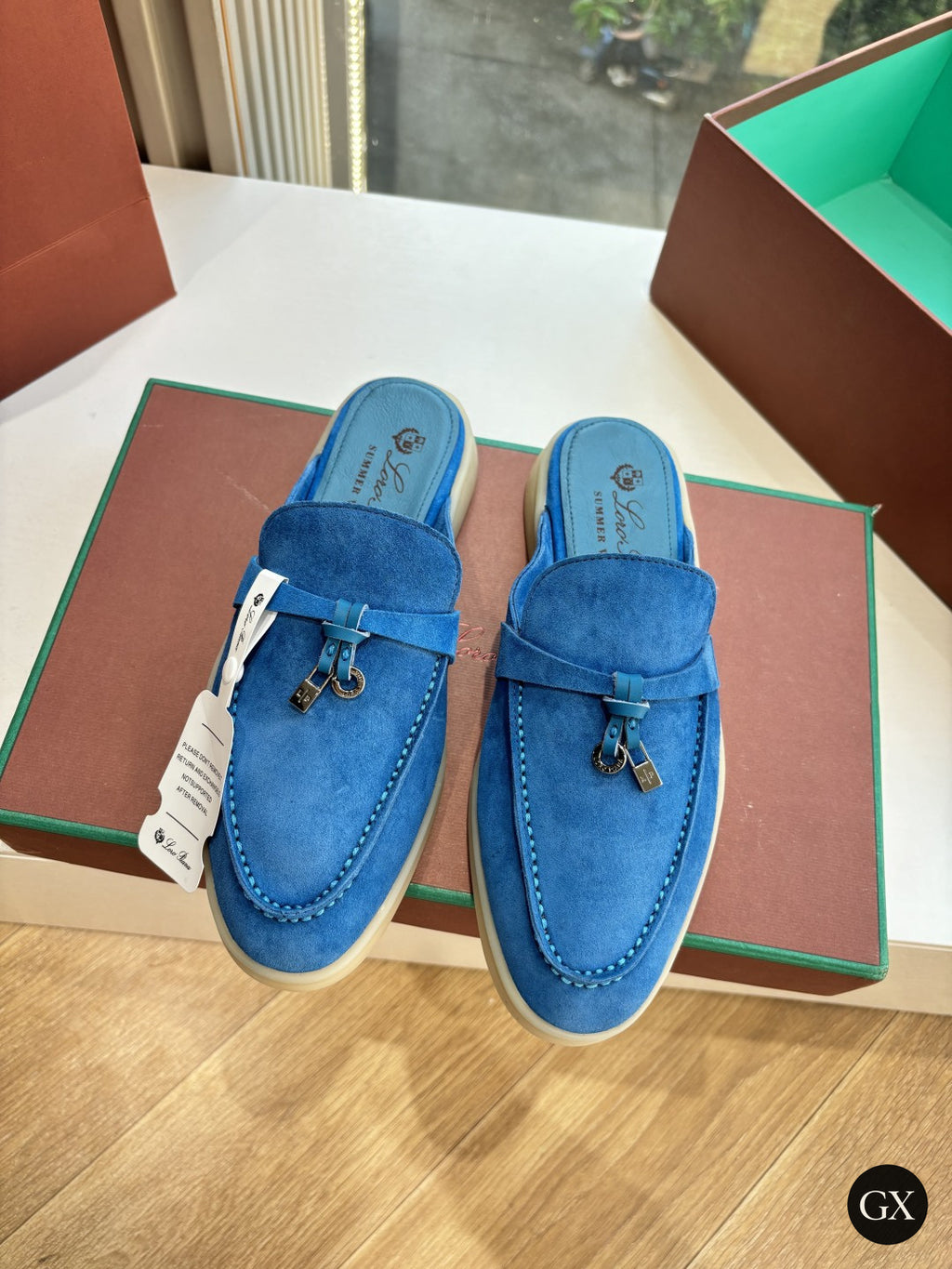 Summer Charms Walk Mule – Blue