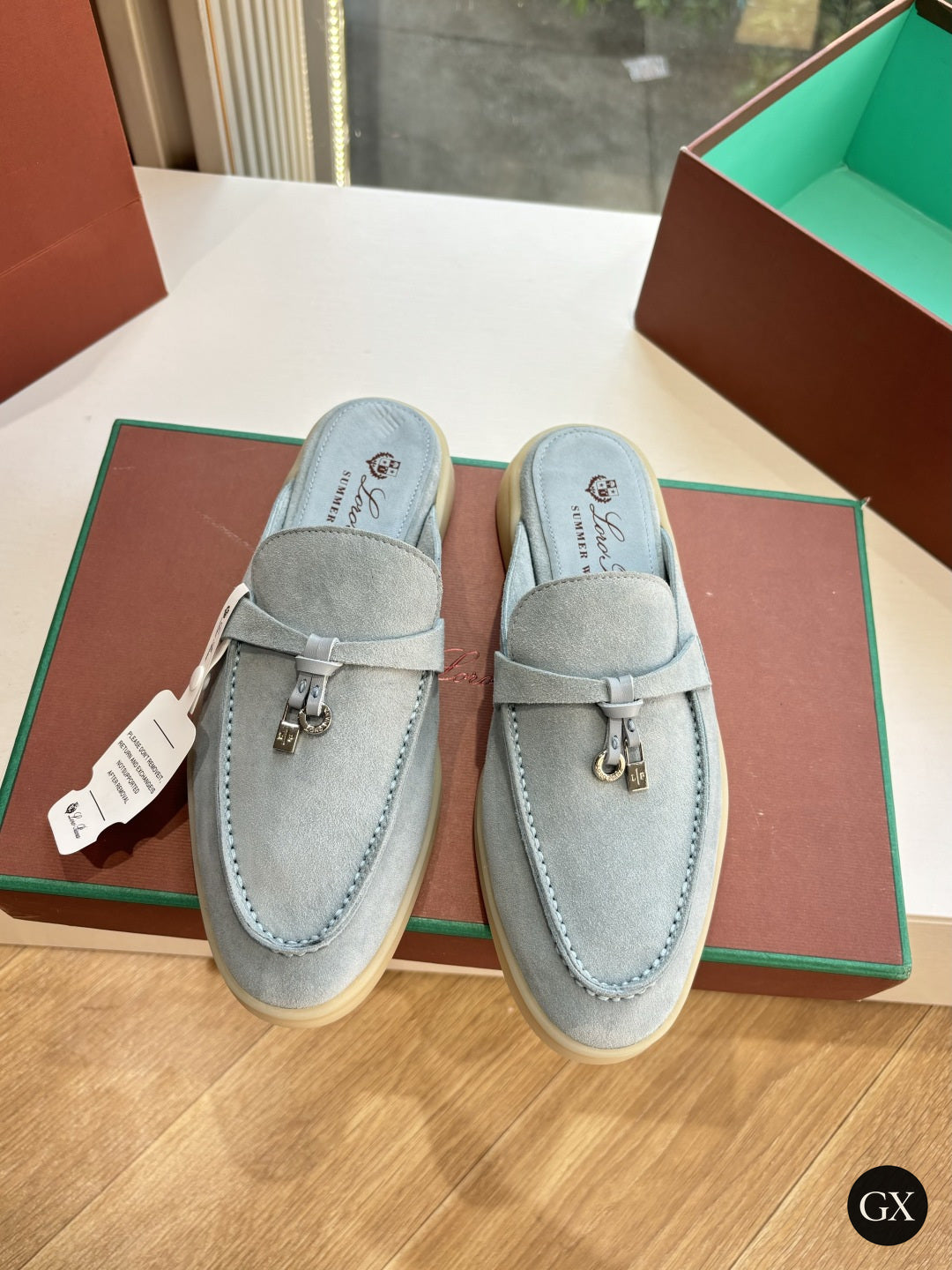 Summer Charms Walk Mule – Light Grey