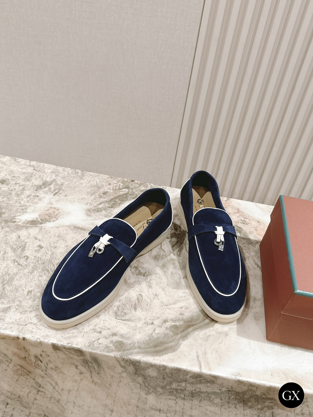 Summer Charms Walk Loafer Women – Navy / White - 3