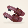 Louis Vuitton Heel Mule Burgundy