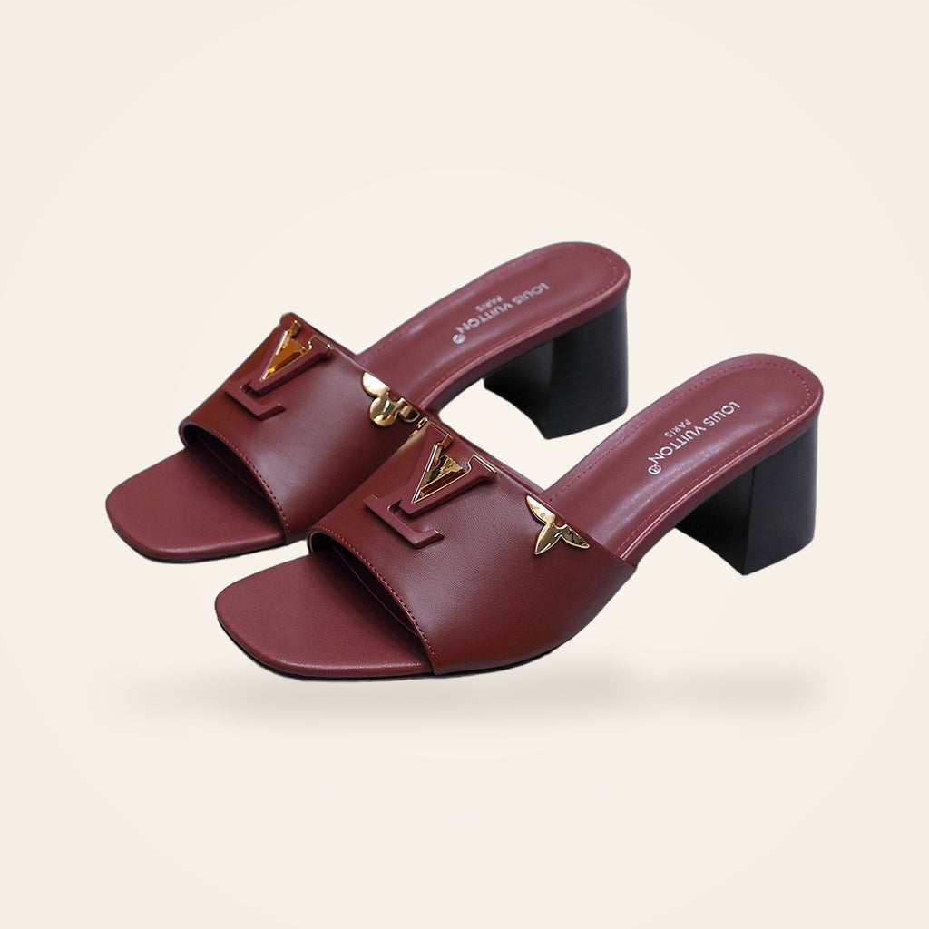 Louis Vuitton Heel Mule Burgundy