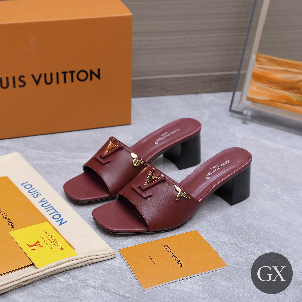 Louis Vuitton Heel Mule Burgundy