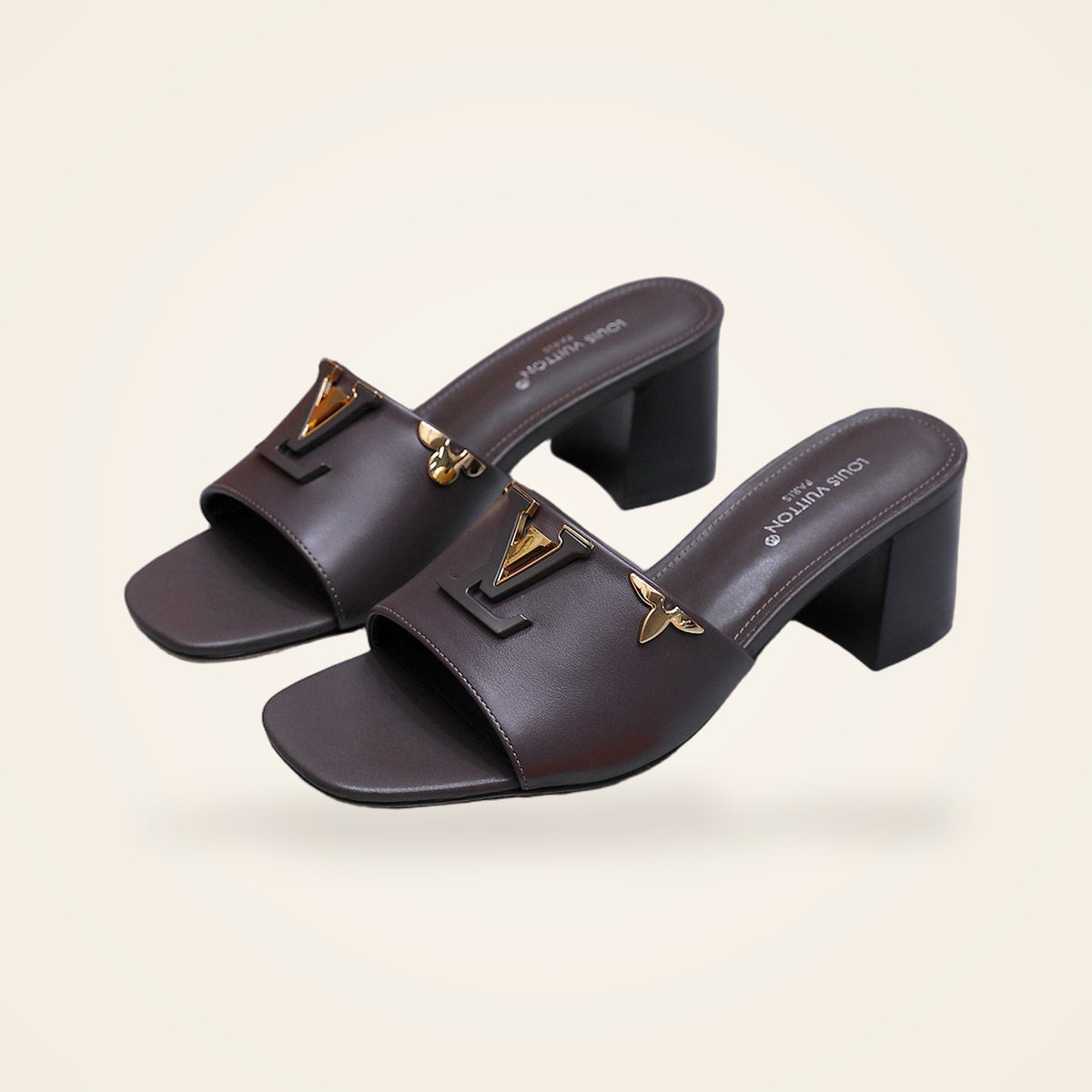 Louis Vuitton Heel Mule Dark Brown