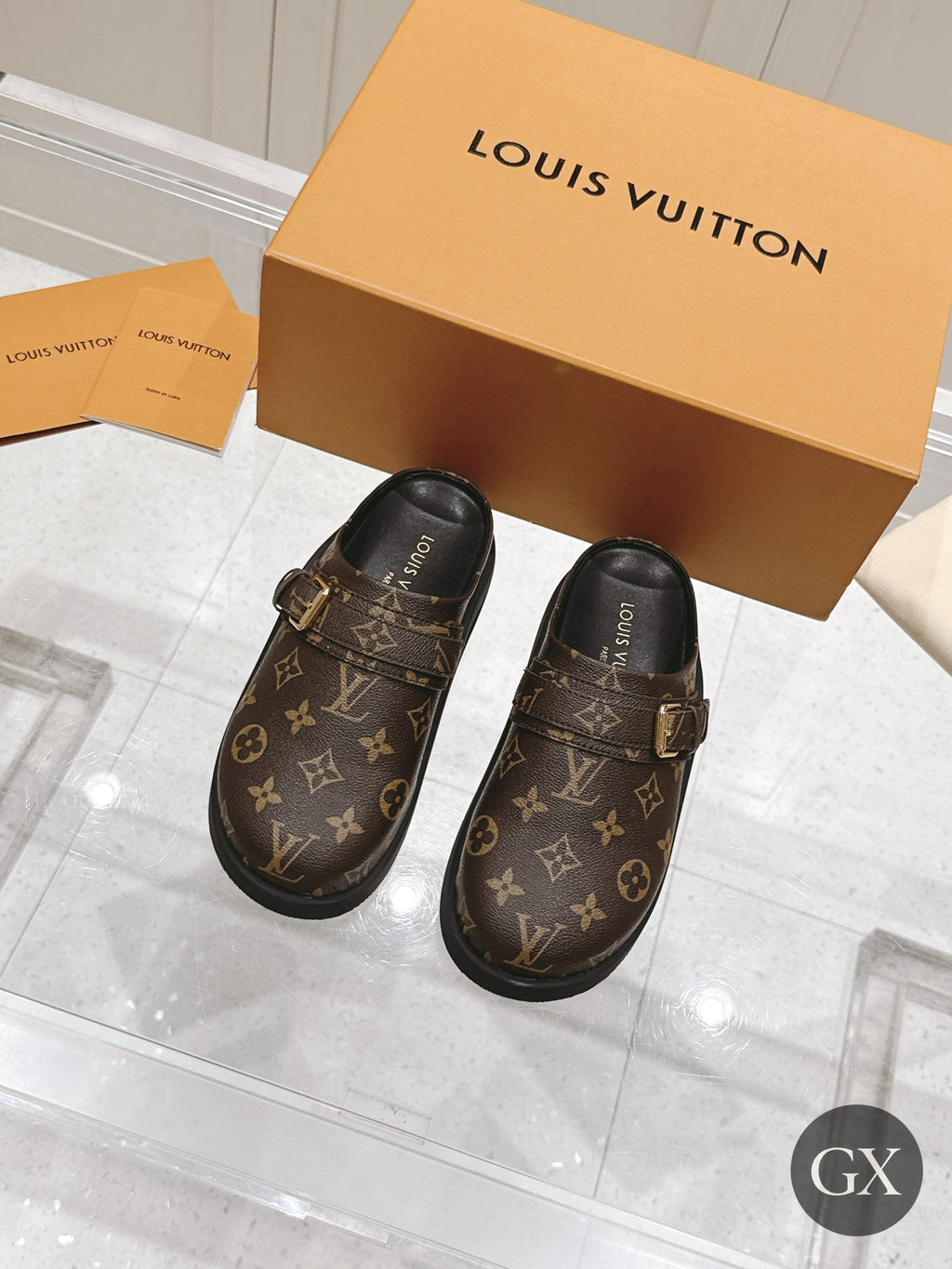 Louis Vuitton Monogram Buckle Mule
