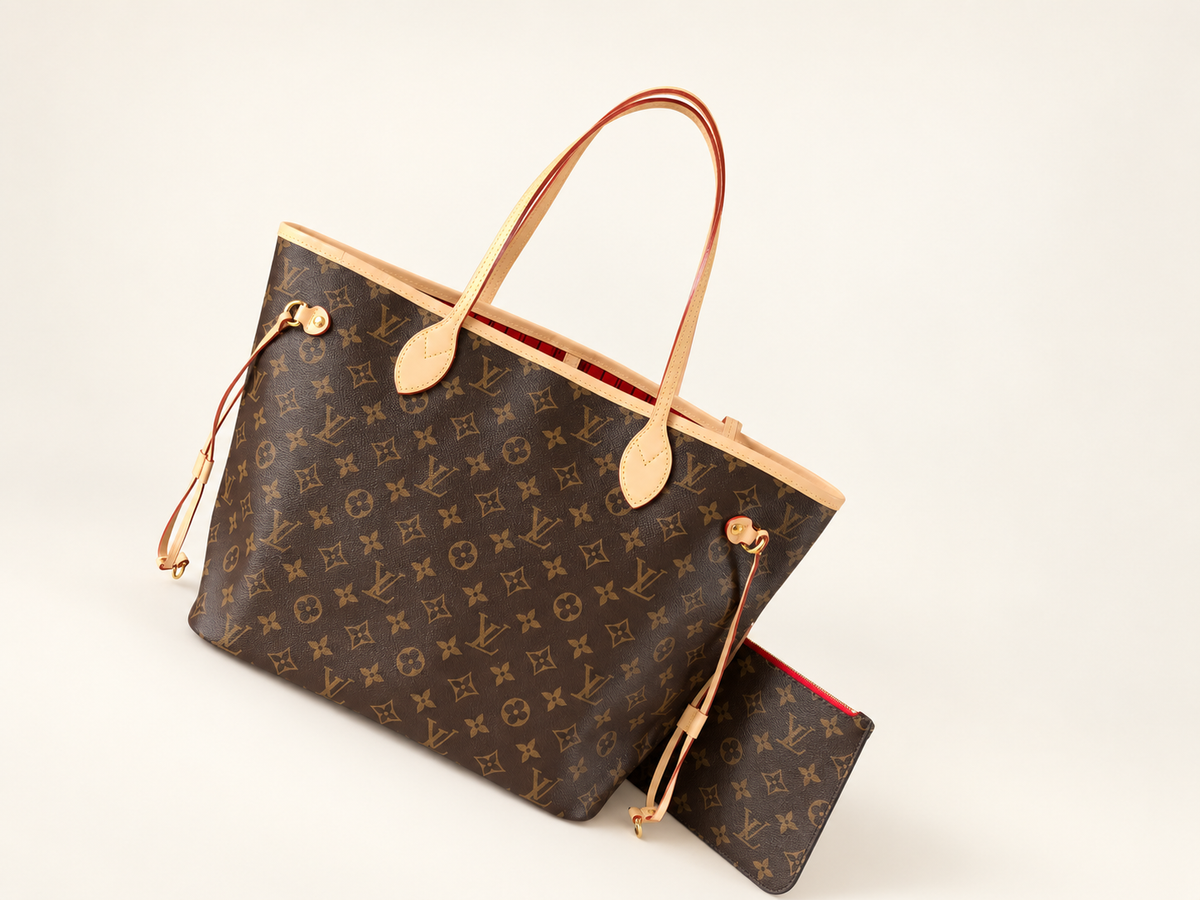 Louis Vuitton Neverfull MM Monogram עם נרתיק נשלף