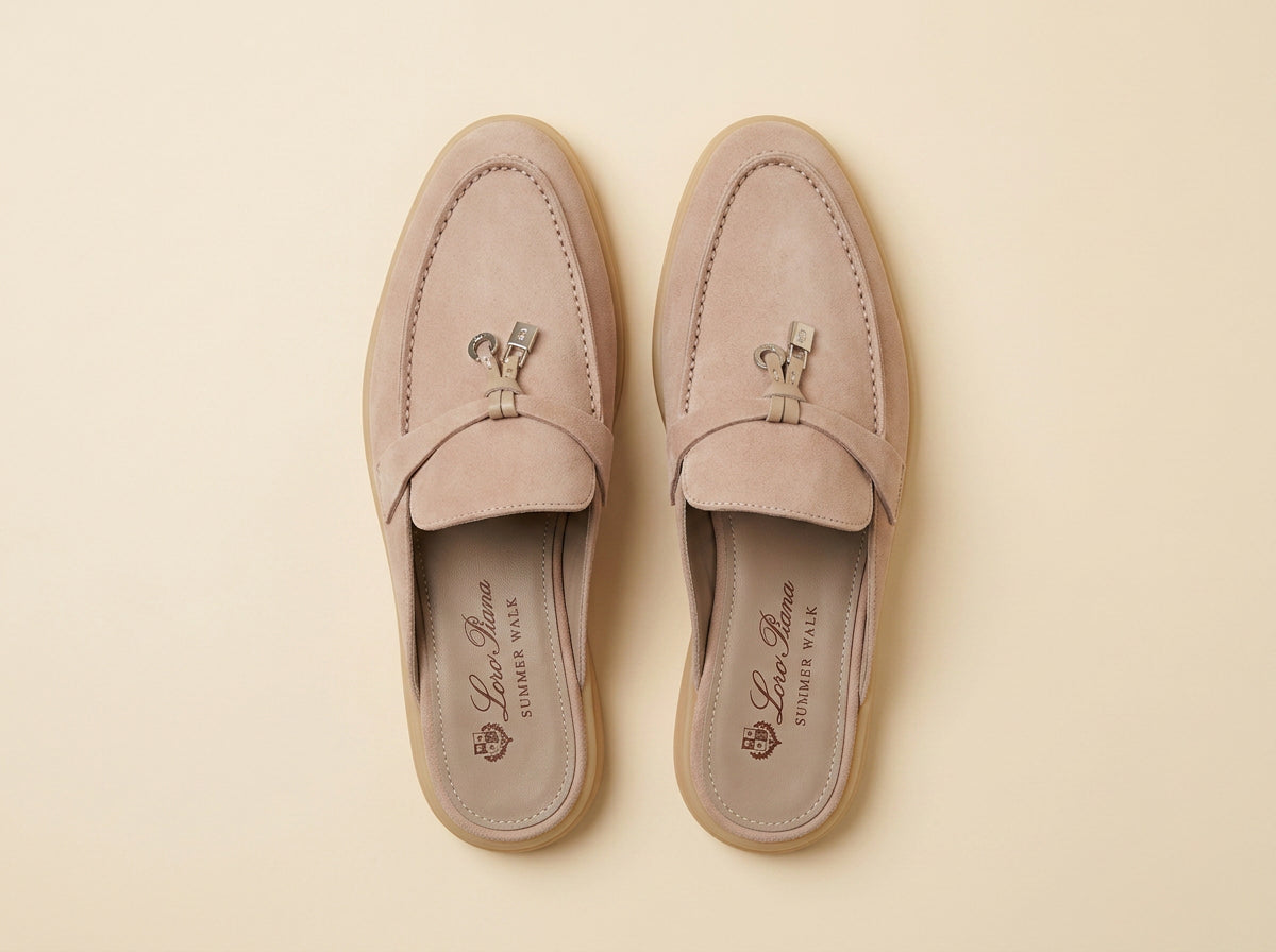 Loro Piana Babouche Charms Walk nude top down