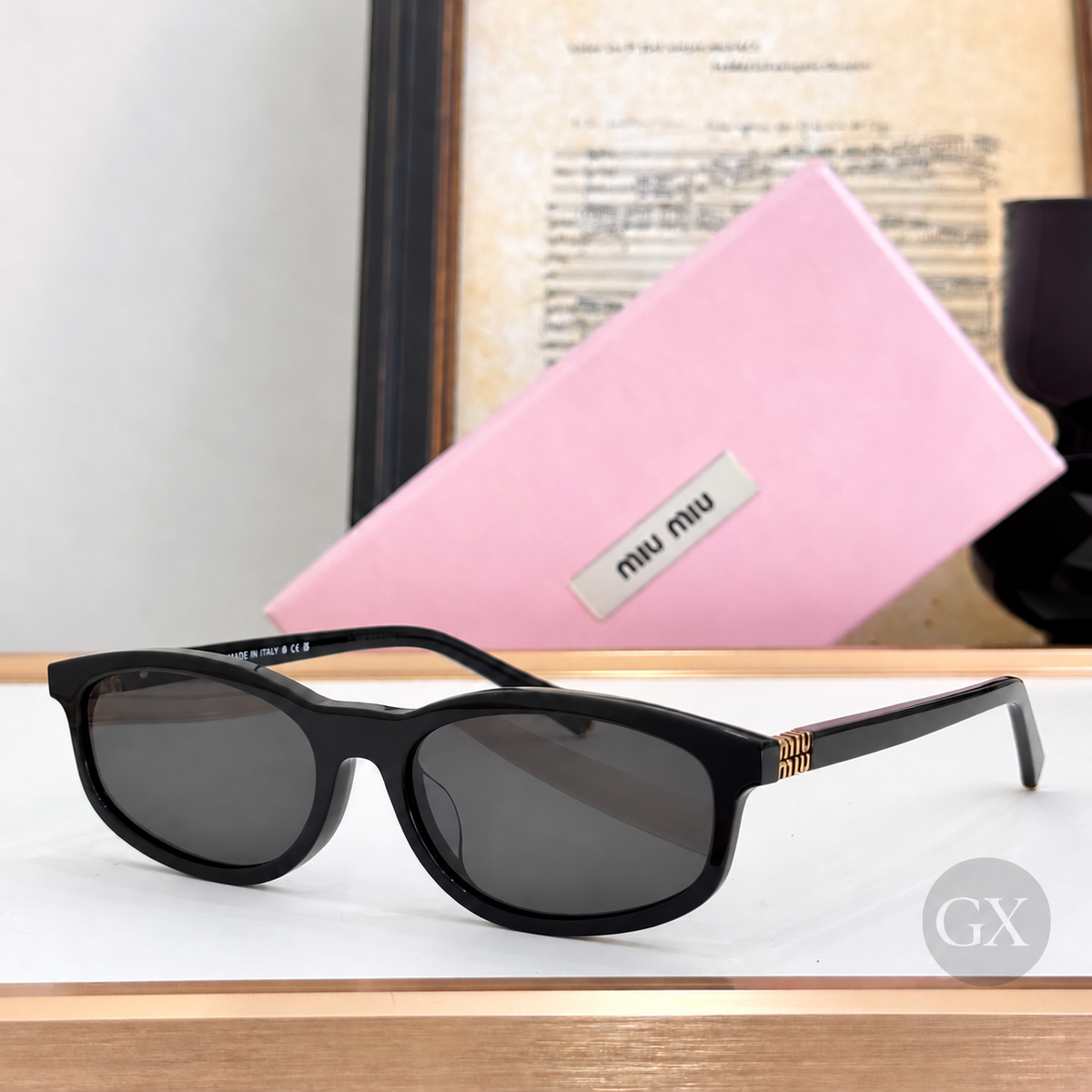 Miu Miu A06S — שחור, צילום מקורי עם GX