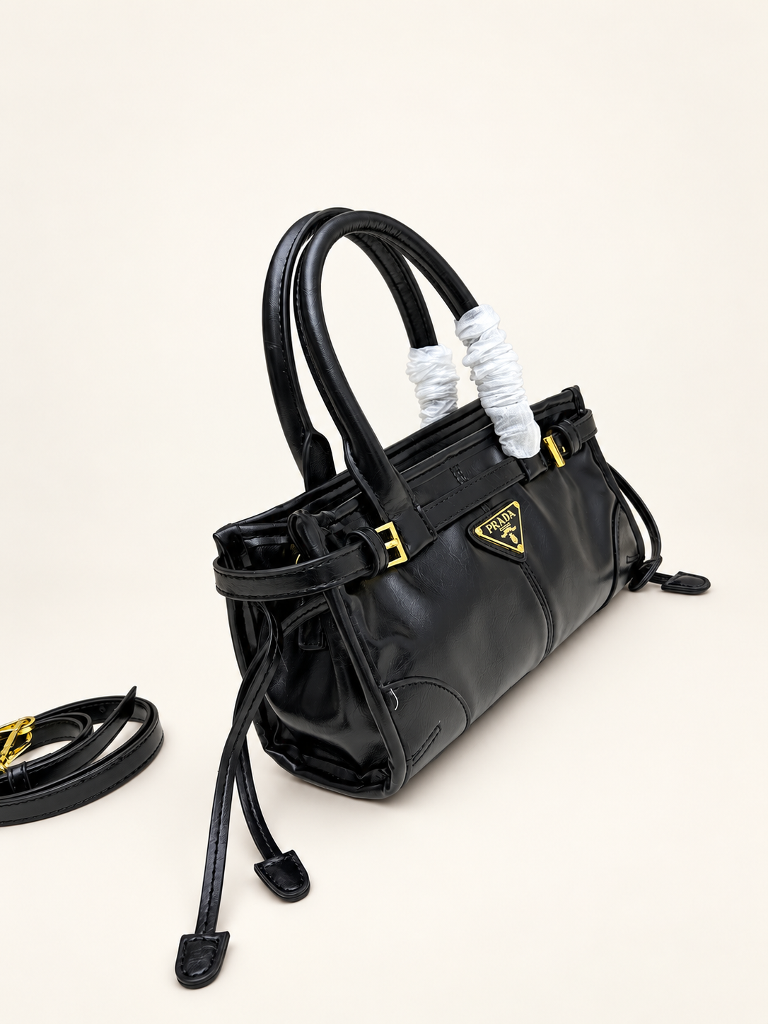 Prada Bonnie Mini Handbag black – angle