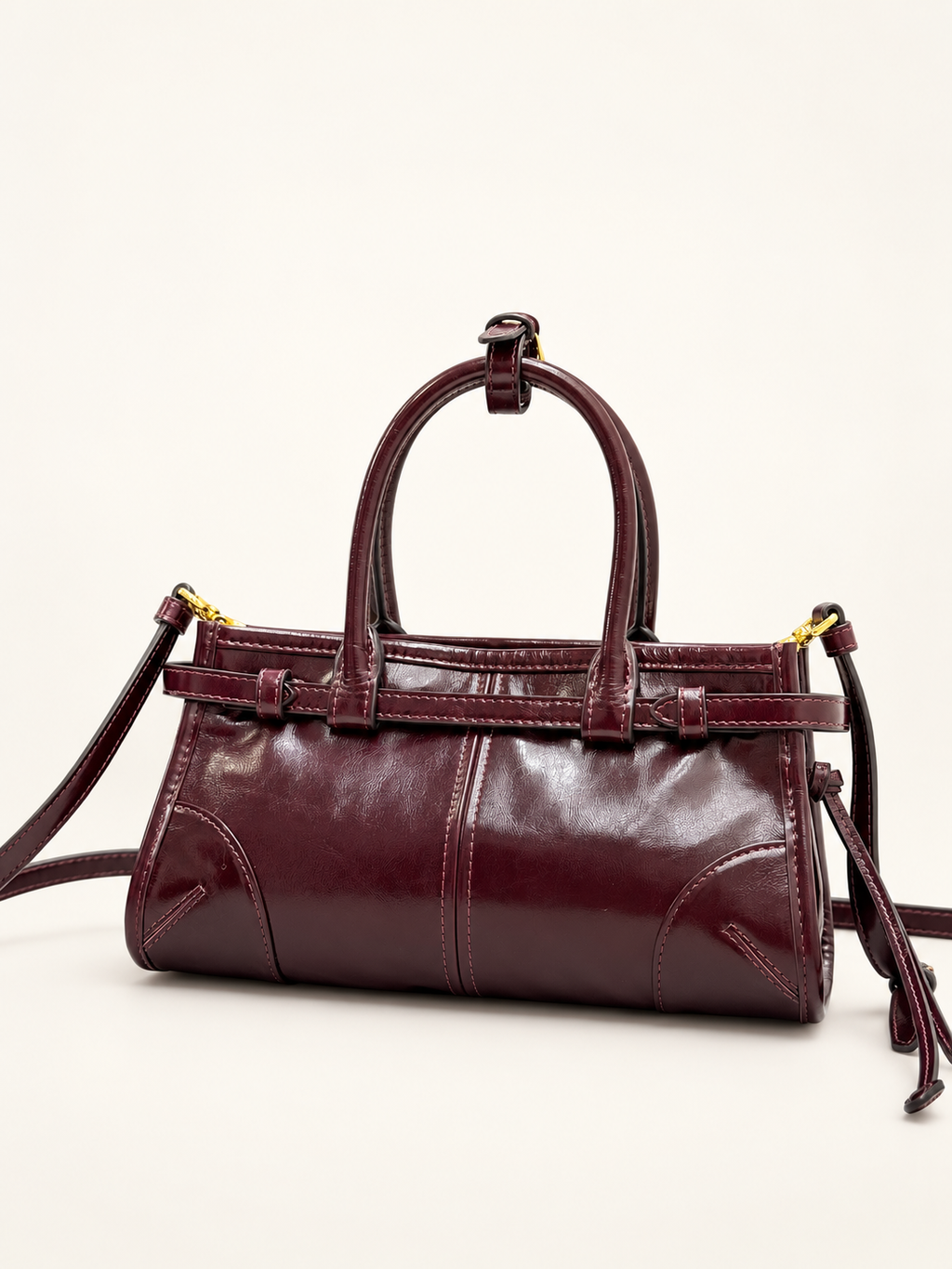 Prada Bonnie Mini Handbag burgundy – back