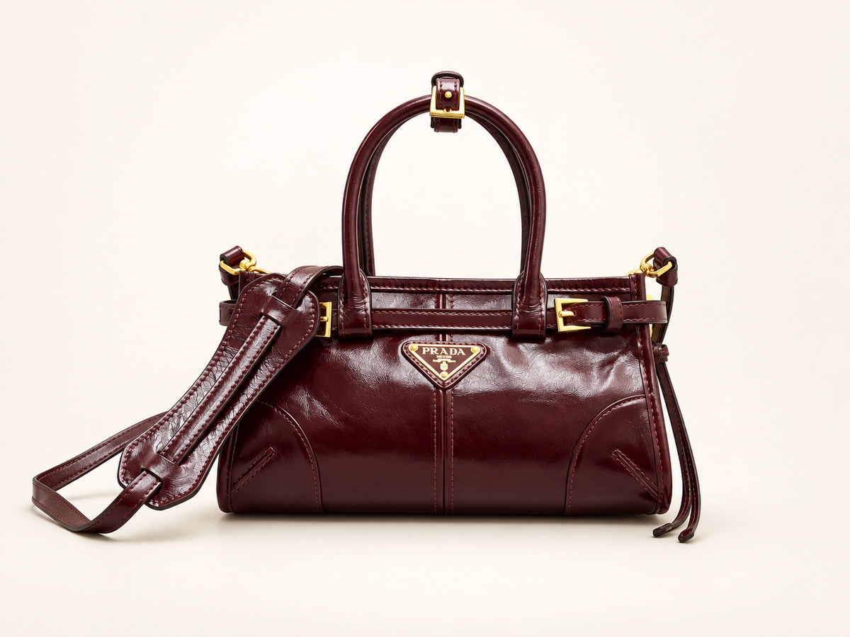 Prada Bonnie Mini Handbag burgundy – front