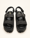Prada Raffia Platform Sandals – Black – תמונה 1