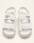 Prada Raffia Platform Sandals – White – תמונה 1