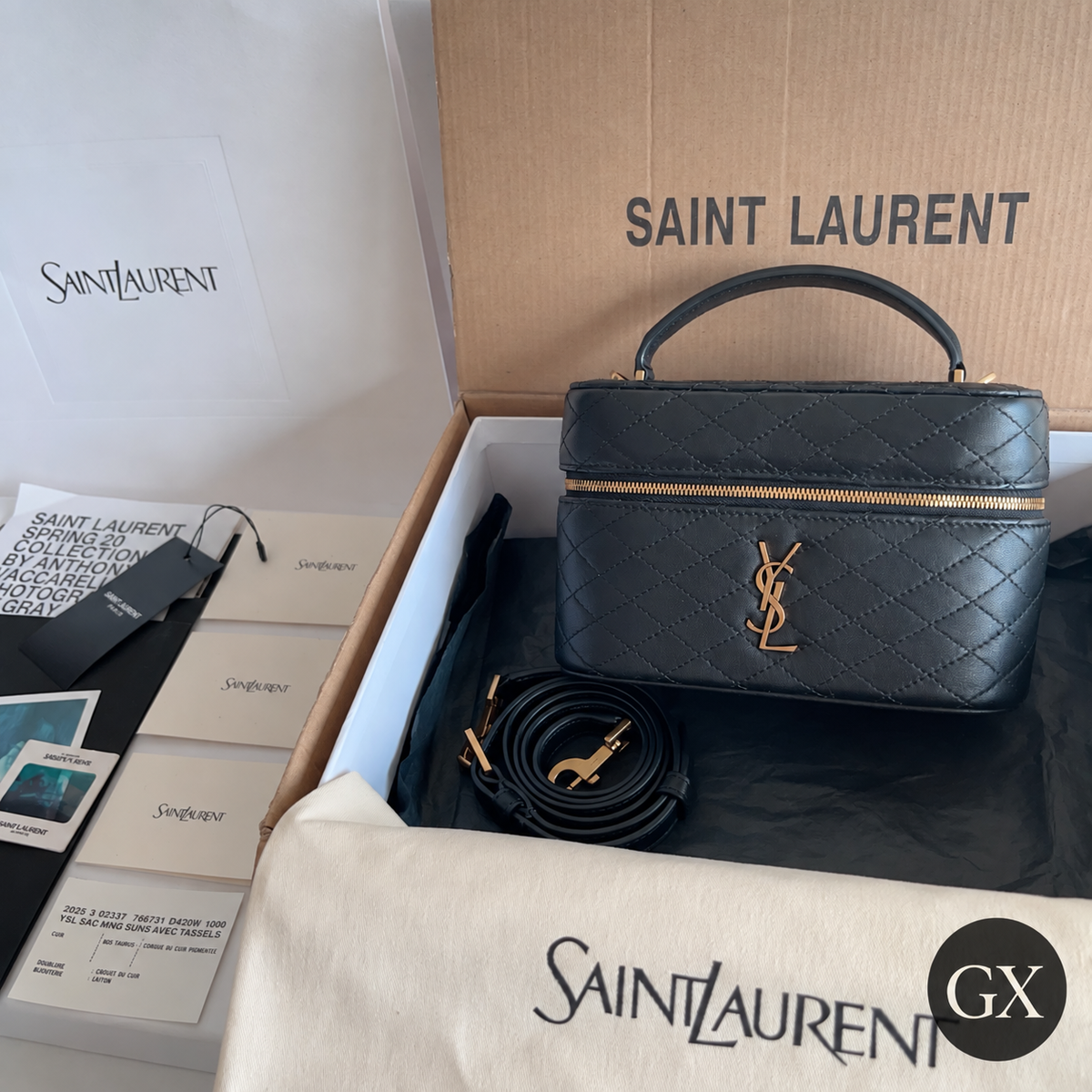 Saint Laurent Gaby Vanity שחור – אריזה ואביזרים