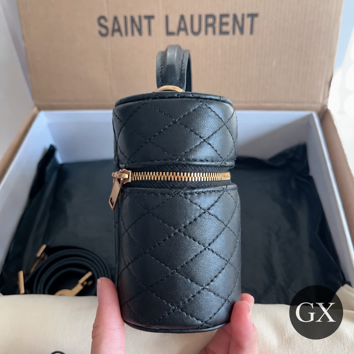 Saint Laurent Gaby Vanity שחור – מבט צד