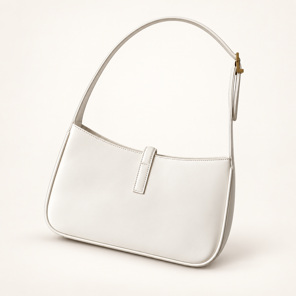Saint Laurent Le 5 À 7 smooth leather ivory back