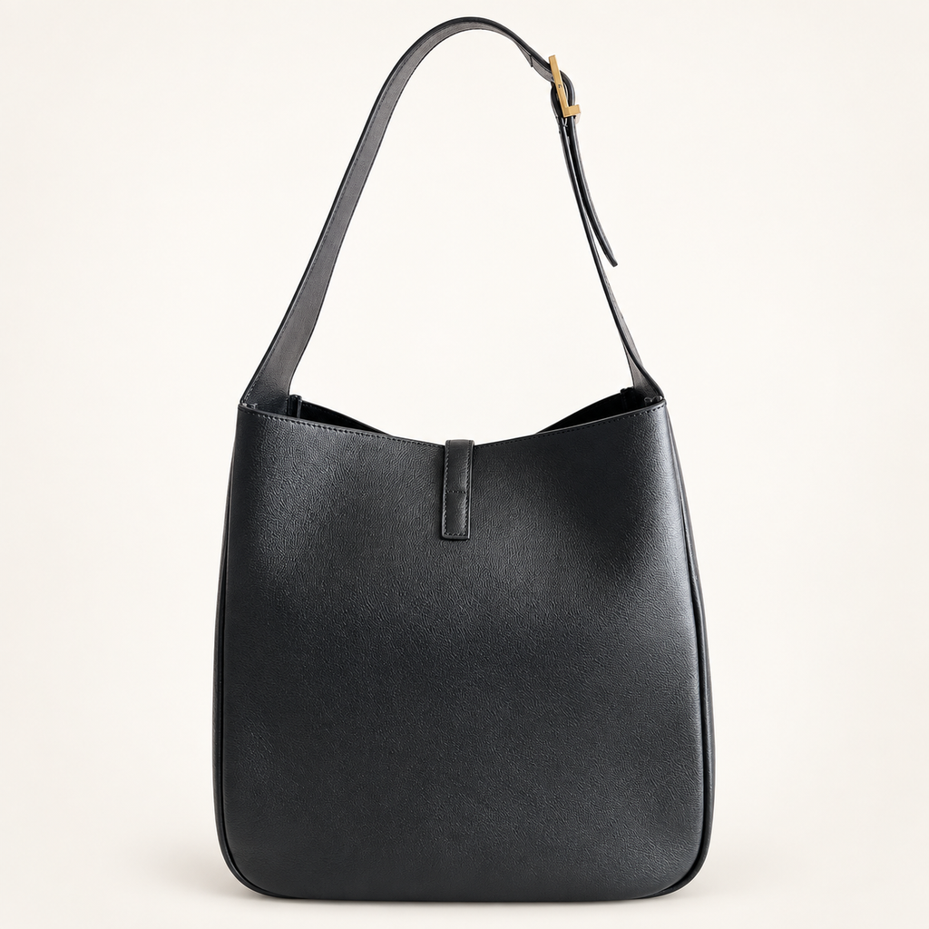 Saint Laurent Le 5 À 7 Supple Large black grained leather back