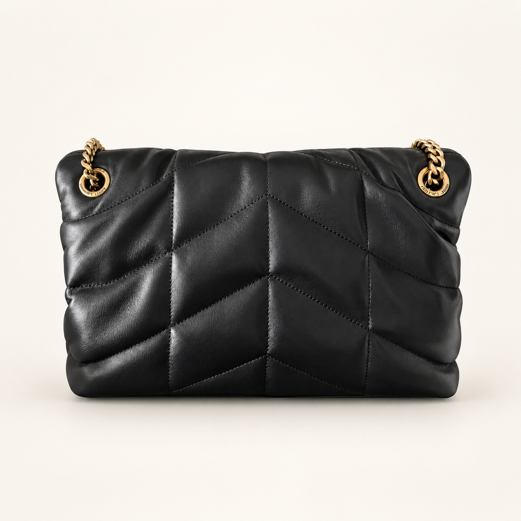 Saint Laurent Puffer Small black lambskin back
