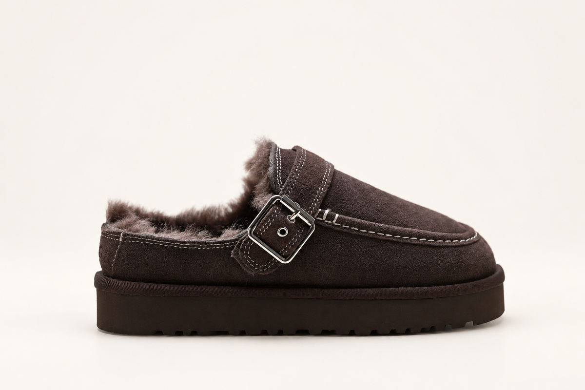 UGG Goldenstar Evelina Clog בצבע חום כהה – תמונה 1