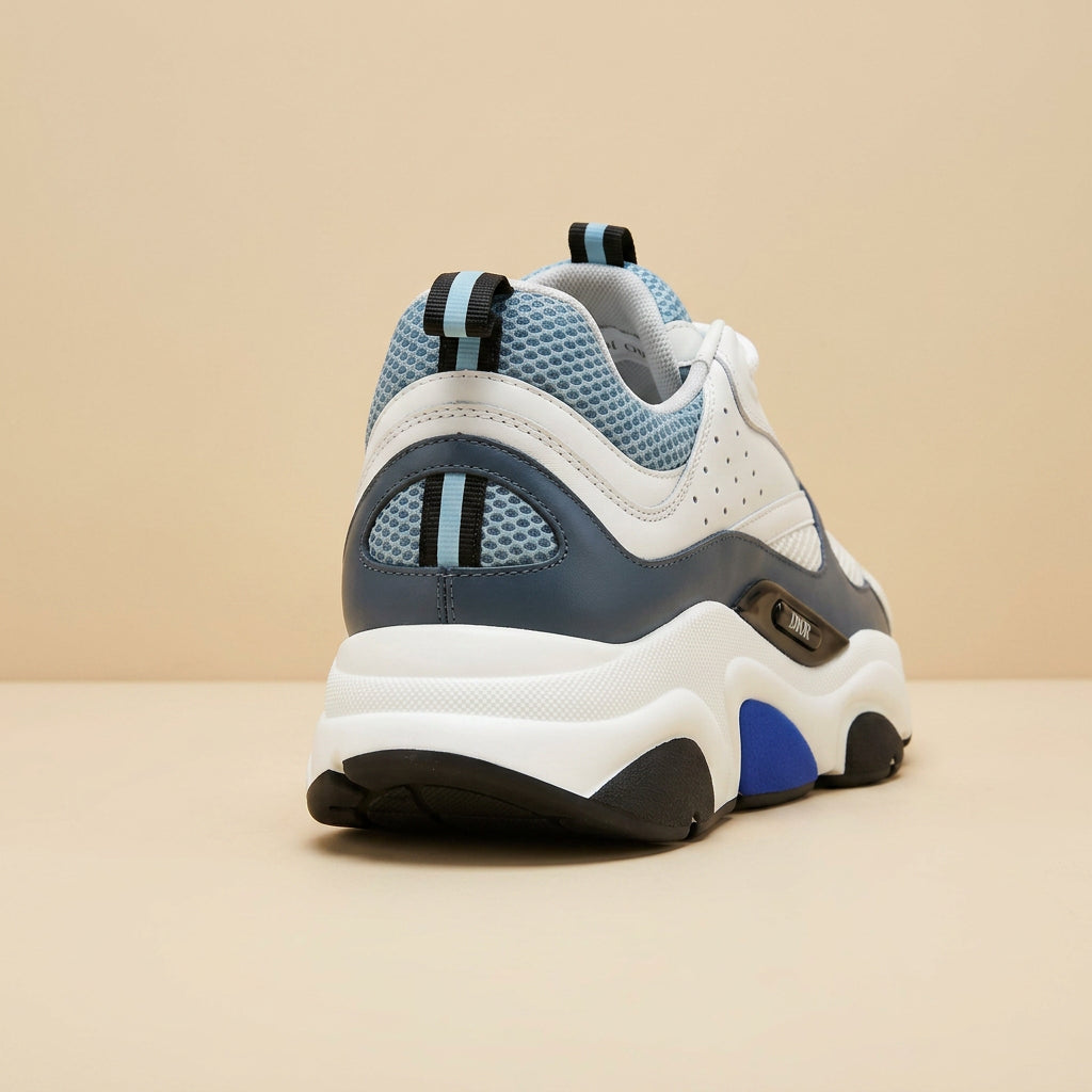 Dior B22 sneakers אפור תכלת - תקריב לוגו