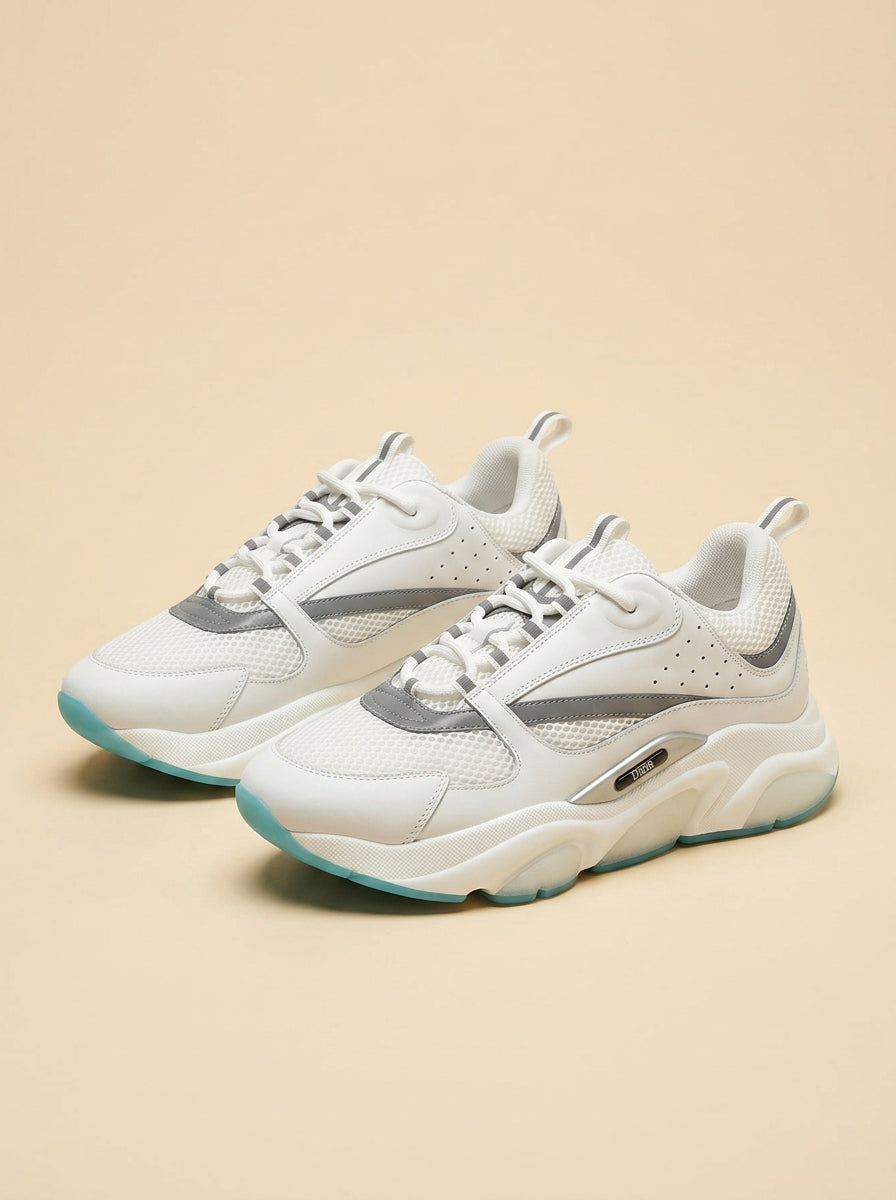 Dior B22 White Grey Light Blue - pair 3/4 view