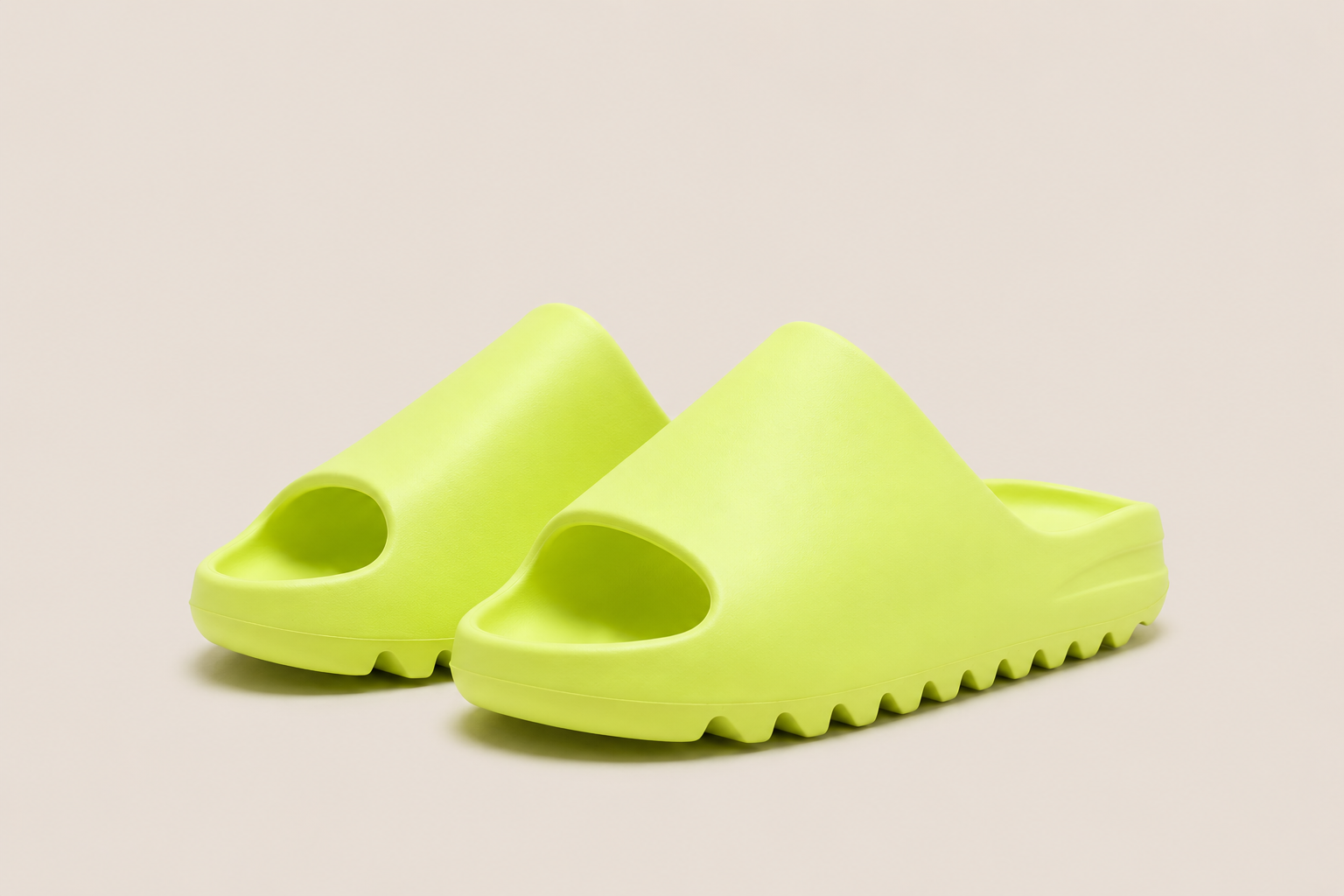 Adidas Yeezy Slide Glow Green - pair view